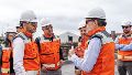 La comitiva santafesina, encabezada por Pullaro, recorriendo puertos chilenos