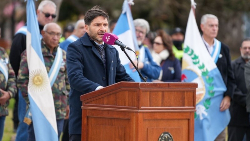 Pullaro en el acto de Venado Tuerto.