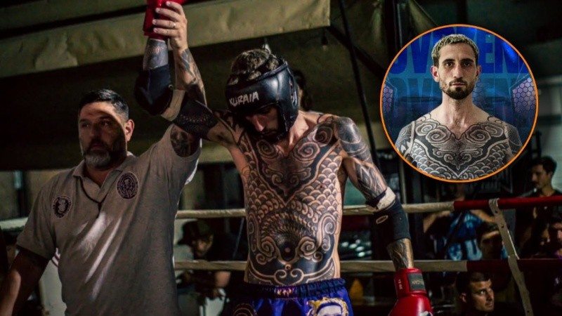 Esteban Povrzenic, atleta local y campeón argentino de Muay Thai y Kickboxing K1.