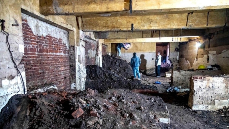 Parte del lugar que reapareció durante el fin de semana.