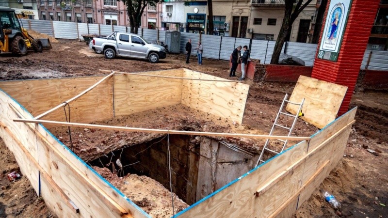 Las obras de remodelación de la plaza de la Cooperación.&nbsp;