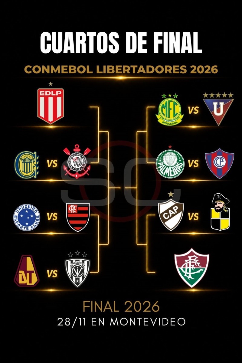 Así está el cuadro de la Copa Libertadores.