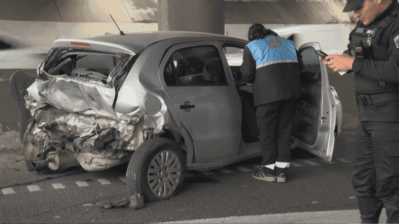 Así quedó el Gol Trend. (Captura El Tres)
