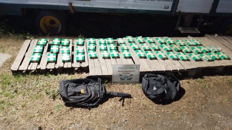 La droga secuestrada por Gendarmería.