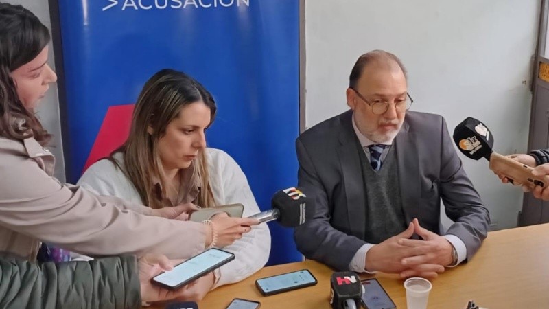 El fiscal regional Jorge Nessier y la fiscal de San Justo Daniela Montegrosso.