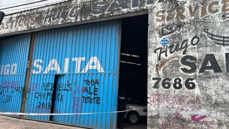 El galpón de Ovidio Lagos y Montecarlo, escenario de un accidente laboral fatal. Foto: Rosario3.