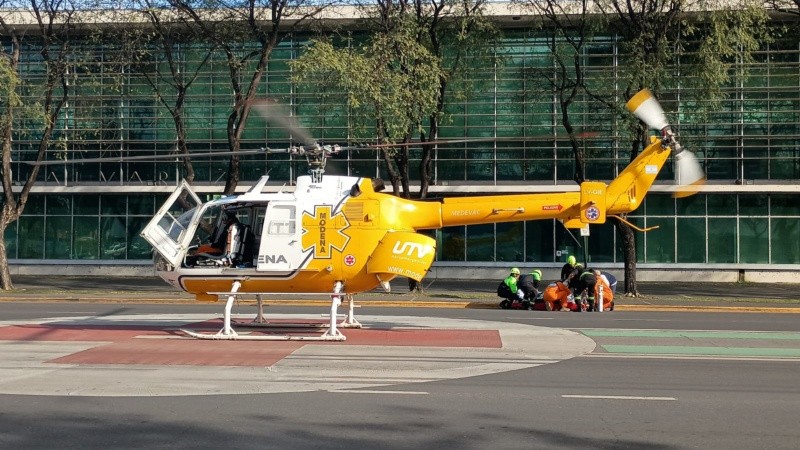 Un motociclista de 20 años fue trasladado en helicóptero al Heca tras un grave accidente en Puerto General San Martín.