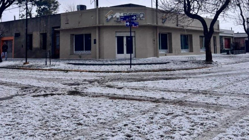 El granizo en Las Rosas.