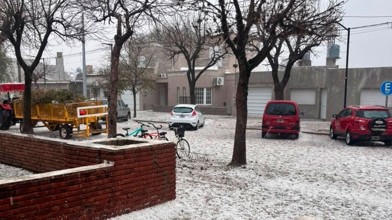 El granizo en Las Rosas.