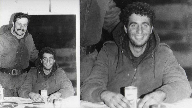 Rubén Rada joven y sonriente en Malvinas: la foto que difundió Maurice Oliver.