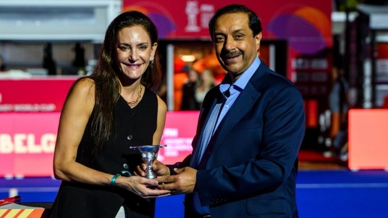 Luciana Aymar, una testigo privilegiada de la semifinal ganada por Las Leonas (FIH).