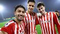 Los tres goleadores platenses.
