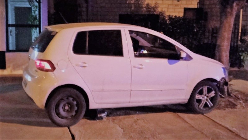 El auto donde mataron a Gamarra.