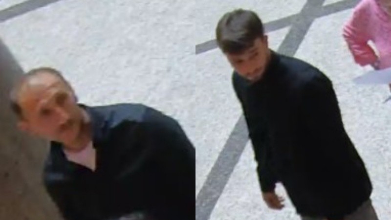 Los autores del robo, captados por una cámara de seguridad. Foto: polizei.gv.at