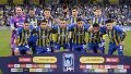 Los once que iniciaron el partido ante Gimnasia (Fotobaires).
