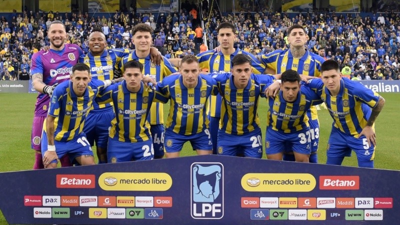 Los once que iniciaron el partido ante Gimnasia (Fotobaires).