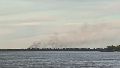 El humo se hizo visible este sábado (Rosario3).
