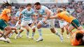 Los Pumas no lograron jugar bien en Jujuy ante las Wallabies en el primer duelo de la serie (Prensa UAR/Gaspafotos/Ramiro Vega & Daniel Gollan).