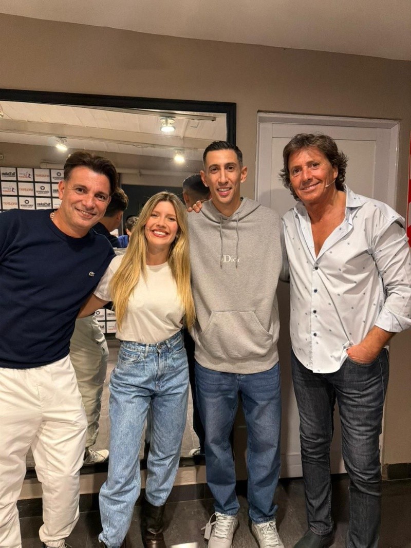 Martín Bossi,  Laurita Fernández, Ángel Di María y Gustavo Bermúdez.