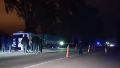 La escena del crimen a la vera de la ruta 9, en Roldán.