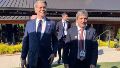 El secretario del Tesoro norteamericano, Scott Bessent, y el ministro de Economía, Luis Caputo, en la cumbre del G-20 en Asheville, Carolina del Norte.