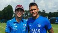 Franco Colapinto junto a Lautaro Martínez.