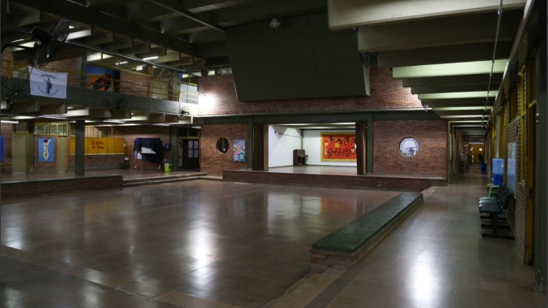 Interior de la escuela Mariano Moreno de San Cristóbal.