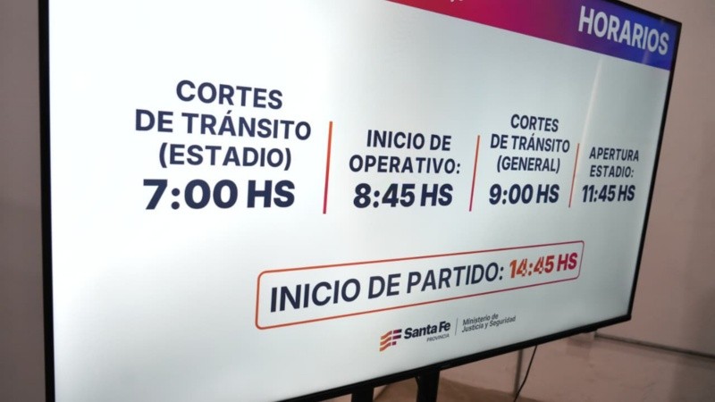 Algunos detalles del operativo para el clásico rosarino.