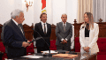 Zabalza el día de su asunción como ministra de la Corte Suprema de Santa Fe.