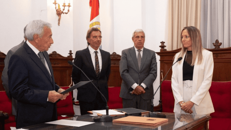 Zabalza el día de su asunción como ministra de la Corte Suprema de Santa Fe.