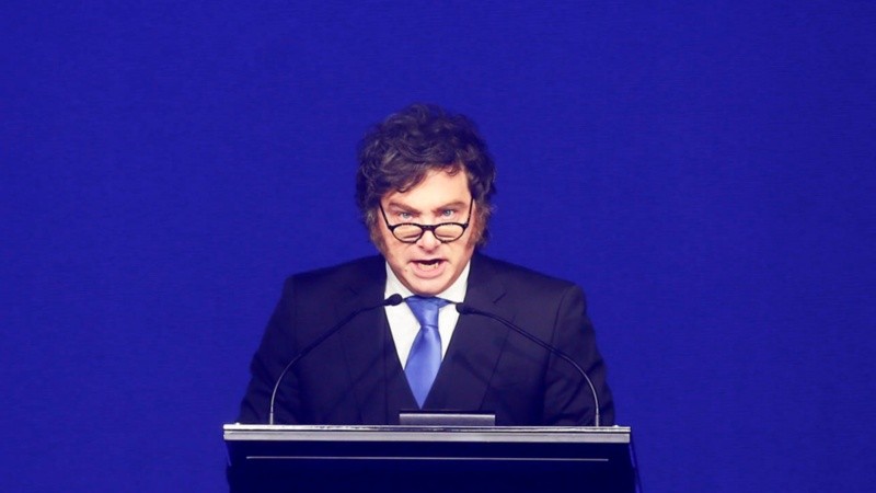 Javier Milei descubrió ahora un tono enfático alrededor de Malvinas (EFE).