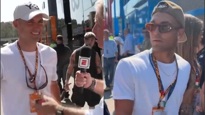 Lionel Scaloni y Lautaro Martínez en Monza (captura de video)