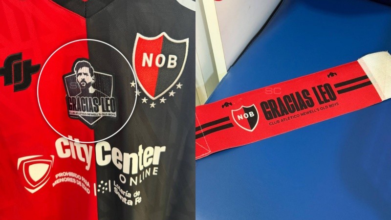 El parche en la camiseta rojinegra y la cinta de capitán con el 