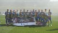 El equipo auriazul que disputó el clásico rosarino en Arroyito.