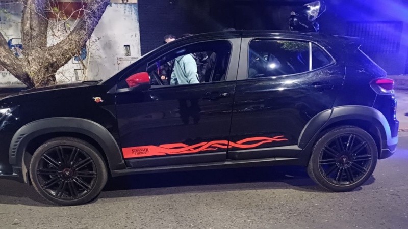 El auto incautado a Altamirano y el otro joven.