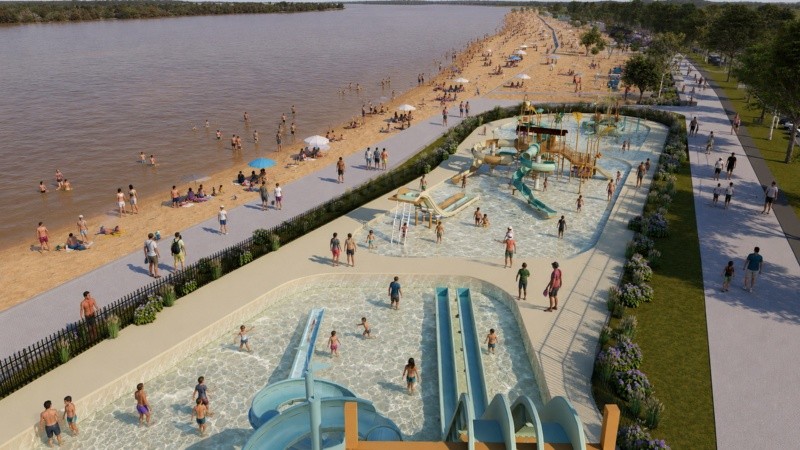 Así quedará el parque acuático, como parte de la renovación integral de La Florida