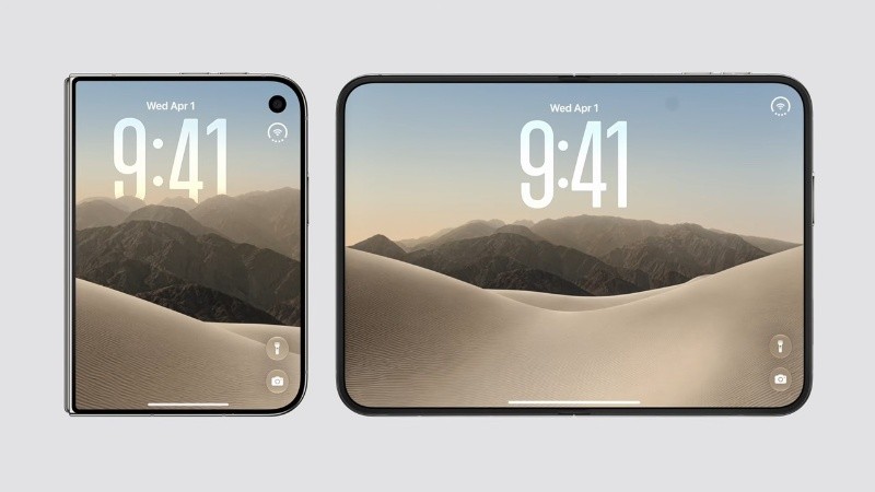 Así se ve y funciona el iPhone Duo, el primer teléfono plegable de Apple.