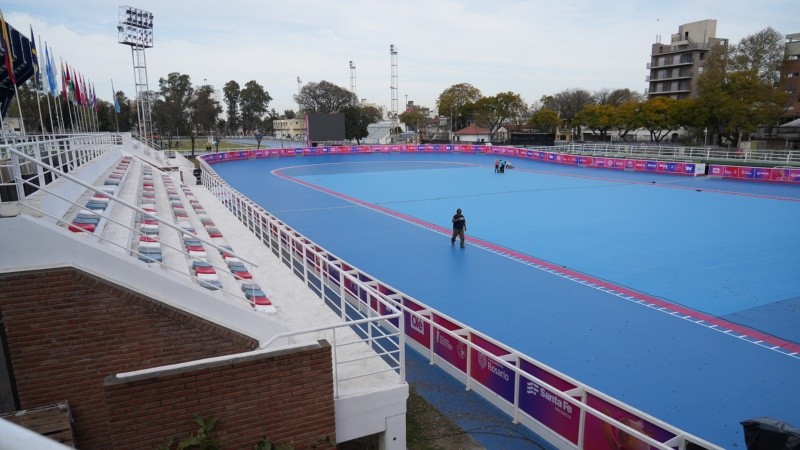 El patinódromo listo para recibir a los deportistas.