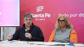 Pablo Cococcioni y Andrea Travaini en la presentación del proyecto de ley.