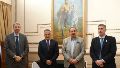 Autoridades de la Bolsa de Santa Fe y el MAV junto con el Ministro de Economía y el intendente de la capital provincial, esta semana participando de una jornada de financiamiento pyme