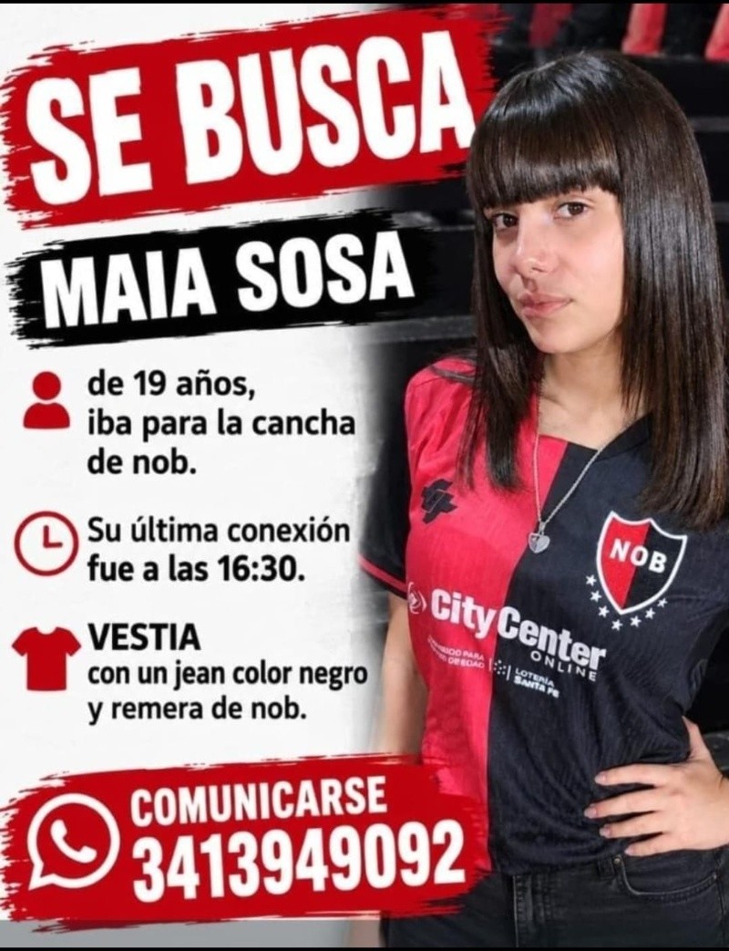 El volante que difundió la familia de Maia.