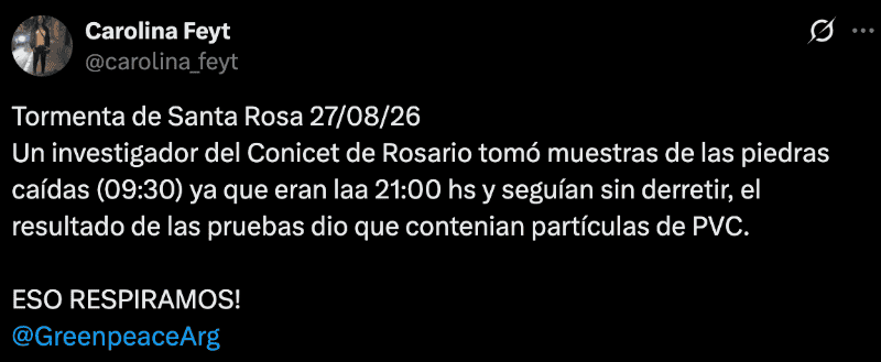 La publicación que se viralizó en redes.&nbsp;