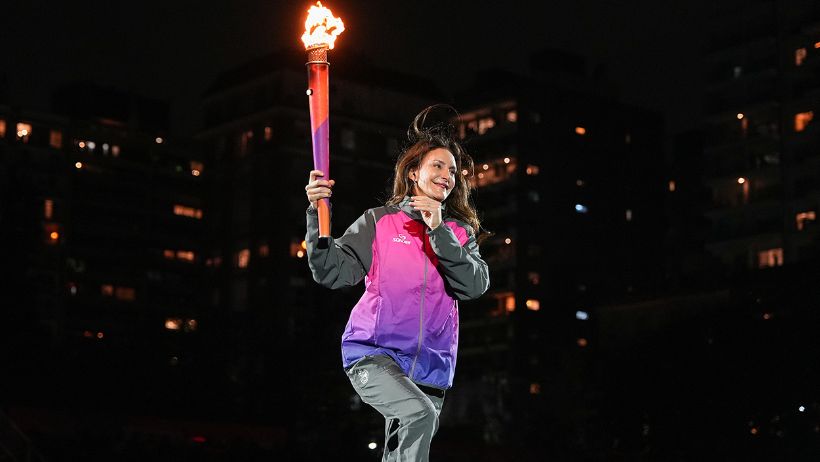 Luciana Aymar encendió la llama en su ciudad.