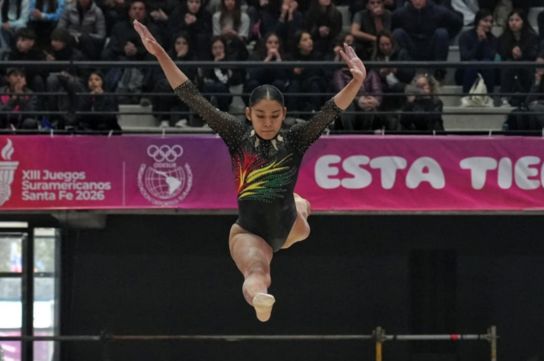 Gimnasia artística este lunes en los Suramericanos 2026.