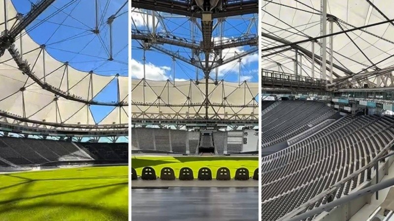 Chiqui Tapia volvió a mostrar las instalaciones del estadio de La Plata.