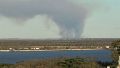 Las columnas de humo se empezaron a ver desde Rosario en la tarde del martes.