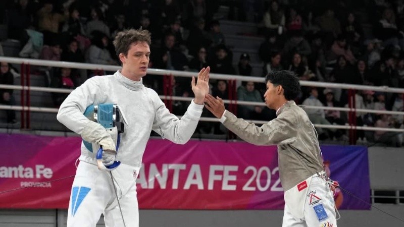 &nbsp;Di Tella, una de las figuras del deporte argentino en la jornada. (Alan Monzón/Rosario3)