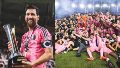 Lionel Messi celebra la Campeones Cup conseguida junto al Inter Miami (X/@@InterMiamiCF)