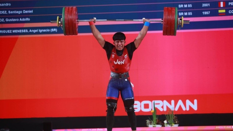 El pesista venezolano Ángel Rodríguez consiguió levantar 203 kilos en envión