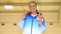 Fernanda Russo, triple medalla de oro en tiro.